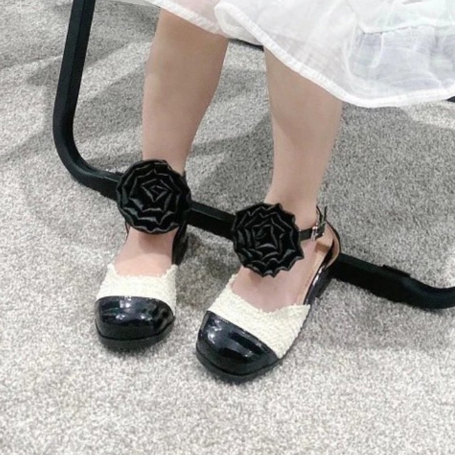 Giầy công chúa, Fom to đính nơ Hoa cườm thời trang cho bé gái 2-10 tuổi