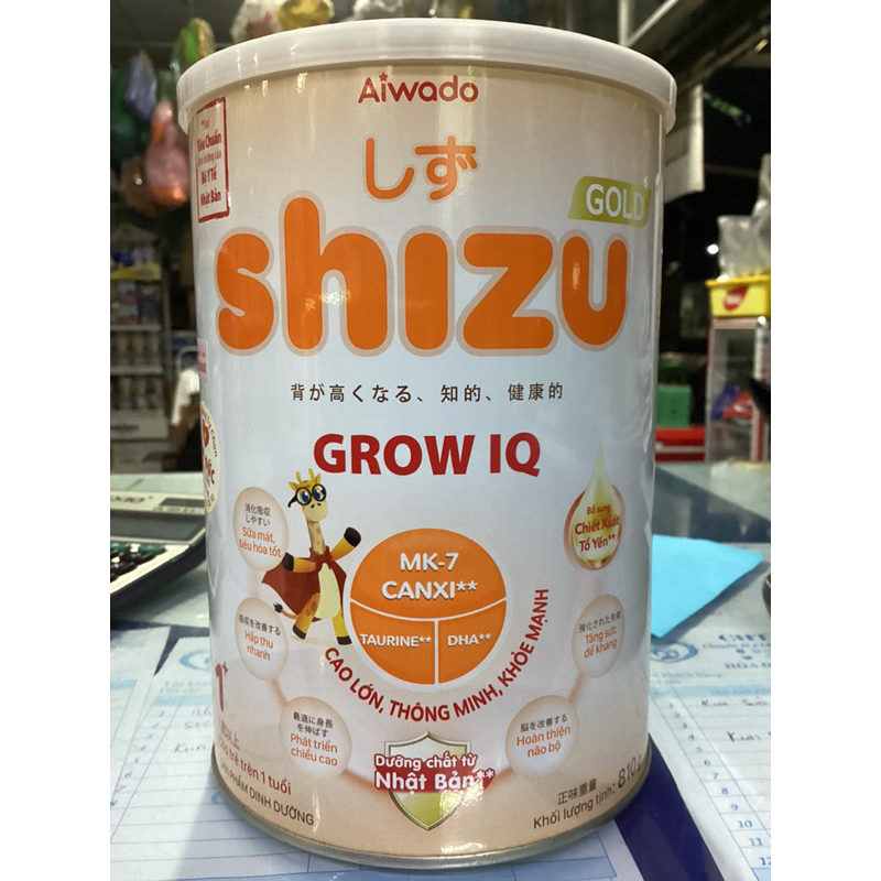 Sữa bột Aiwado Shizu Grow IQ lon 810.Giúp trẻ cao lớn thông minh,khỏe mạnh