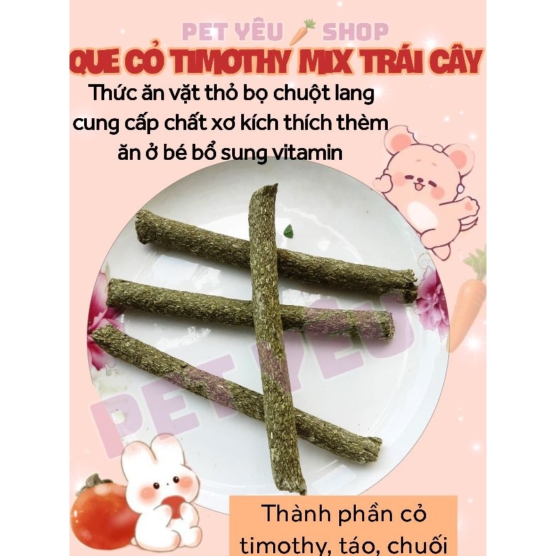 Bánh cỏ timothy thức ăn vặt của bé thỏ bọ 🐰🐻🐻
