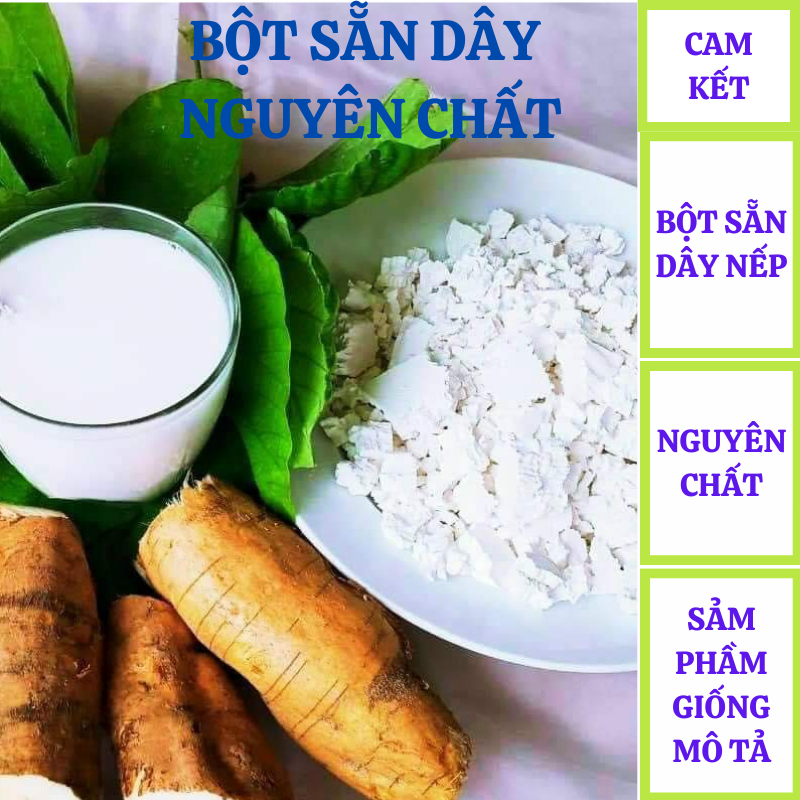Bột sắn dây nếp nguyên chất  giúp giải rư.ợu, chống say nắng, làm đẹp da, làm mờ tàn nhan, giải đ.ộc g.an