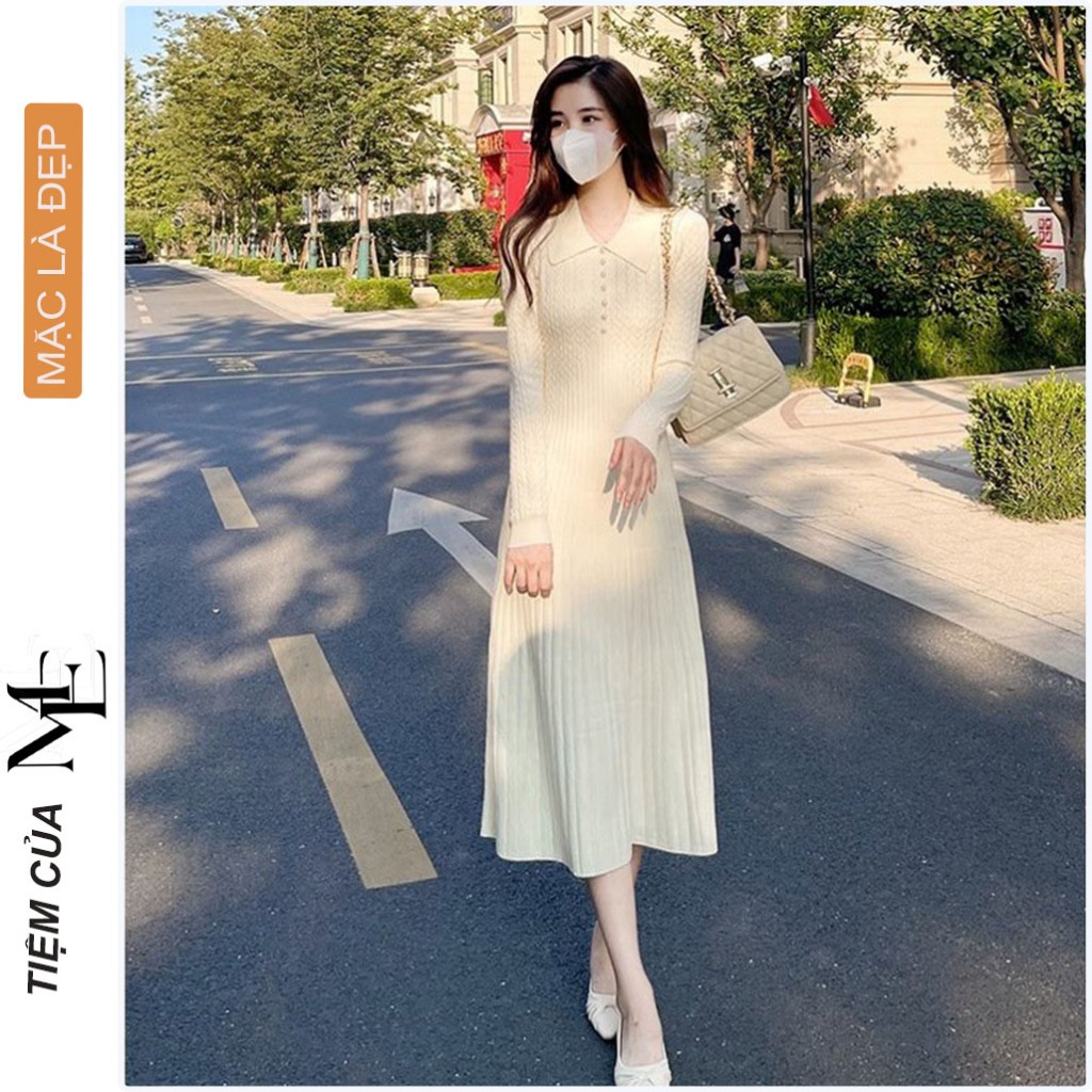 ĐẦM VÁY BẦU THỜI TRANG THU ĐÔNG V6441 DÁNG BODY CHẤT LEN MONGTOGHI QUẢNG CHÂU CAO CẤP MỀM HOT TREND FREESIZE