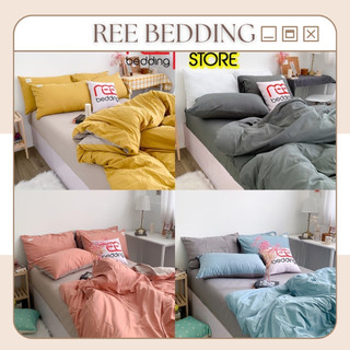 Bộ chăn ga gối Cotton TC REE Bedding trơn 4 món đủ size giường nệm HÀNG LOẠI 1