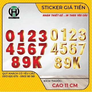 Decal dán số giá t.i.ề.n, sticker dán chống nước trang trí quán trà sữa, cafe, ăn vặt, barber, decal dán tường, kính…