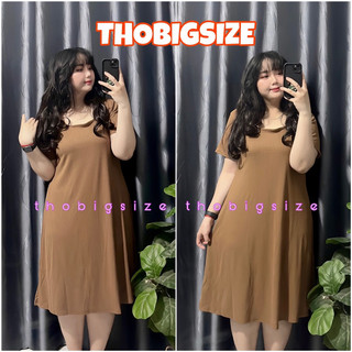 Đầm Bigsize Cổ Vuông Basic 60-95kg ( chất gân co dãn tốt )