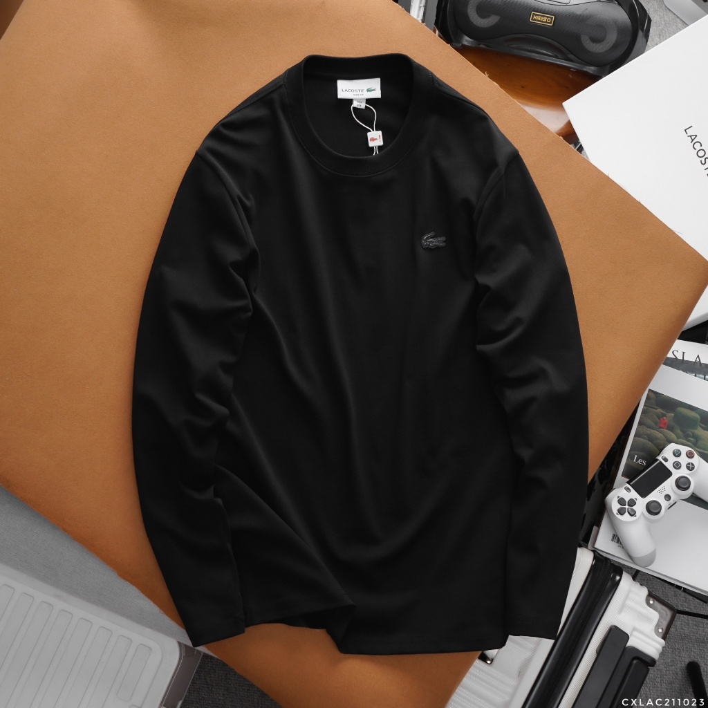 Áo Thun Nam Dài Tay Lcst Trơn AT42, Form Slim-Fit, vải cotton thấm hút mồ hôi Hàng VNXK