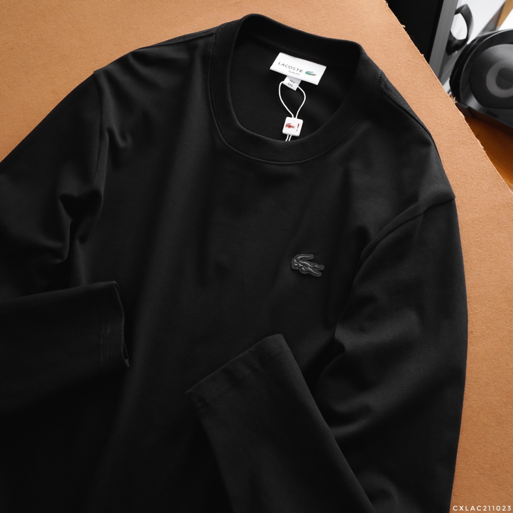 Áo Thun Nam Dài Tay Lcst Trơn AT42, Form Slim-Fit, vải cotton thấm hút mồ hôi Hàng VNXK