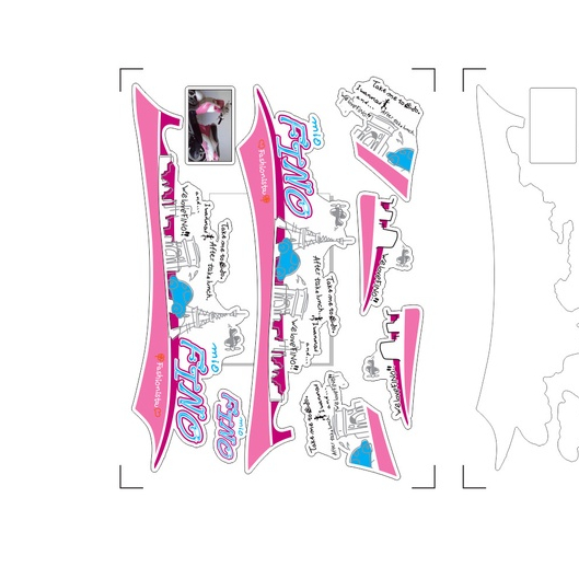 tem rời classico hồng trắng