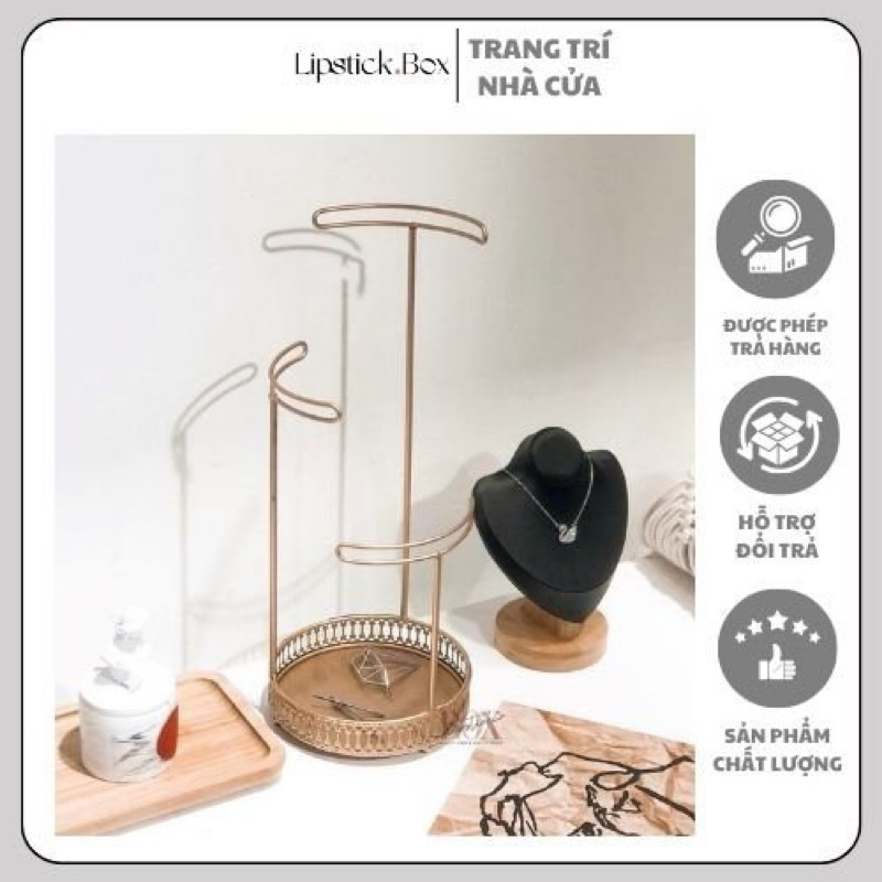 Giá treo phụ kiện trang sức Golden nhỏ gọn GR58 | LIPSTICK BOX