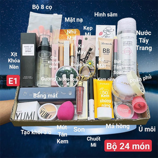   Được Kiểm Hàng  Set Trang Điểm 24 món Gồm Đầy Đủ kem nền,phấn phủ,che khuyết điểm,tạo khối,má hồng,nhũ mắt,bảng mắt.... 