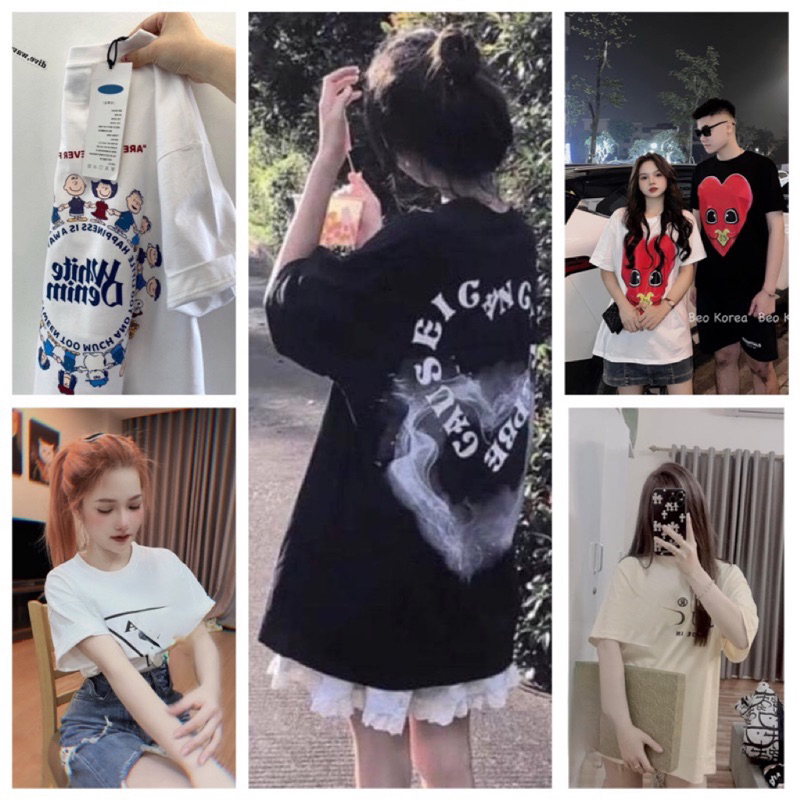 [RẺ VÔ ĐỊCH]---Áo Thun Tay Lỡ In Hình TIM-GẤU  Hottrend Fom Rộng Unisex Và Các Mã Áo Phông Hot 2023