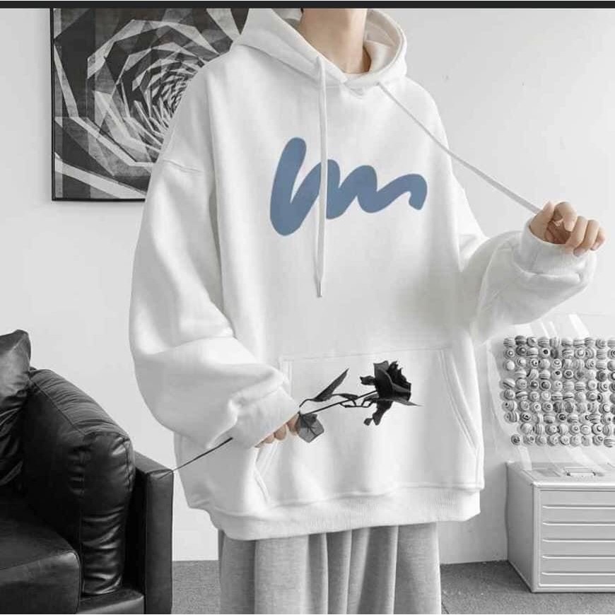 áo hoodie form rộng in hình lượn sóng phong cách unisex