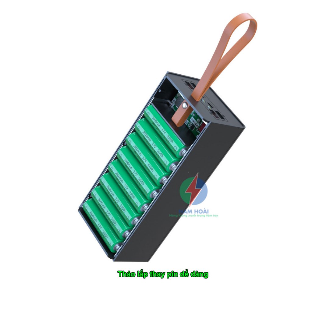 Box sạc dự phòng 24 cell pin 18650 C24 Sạc nhanh 22.5W và Sạc nhanh không dây 15W nam châm từ tính