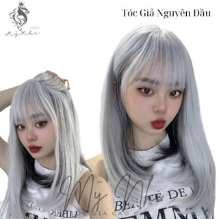 Tóc Giả Nguyên Đầu Cúp Light XD01 Xám Trắng Light Đen