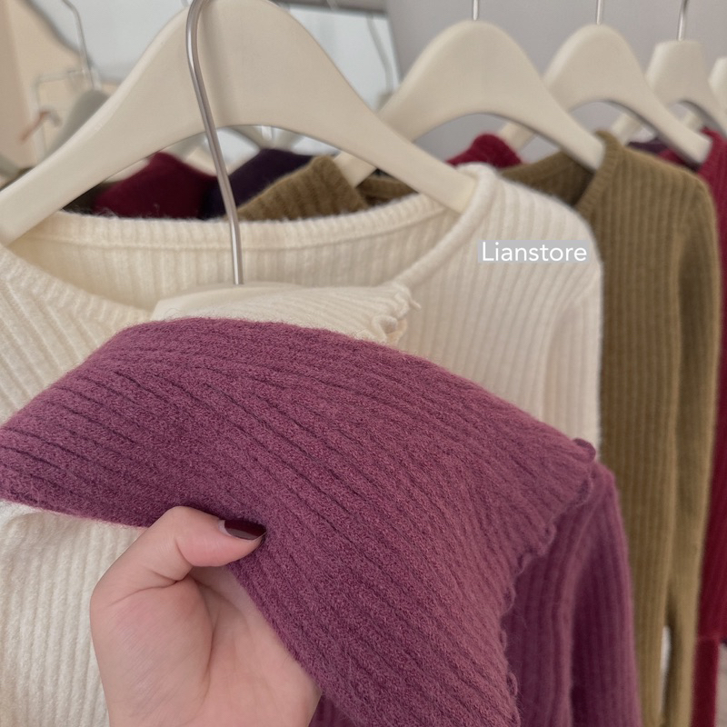 Áo len gân tay loe - Lianstore