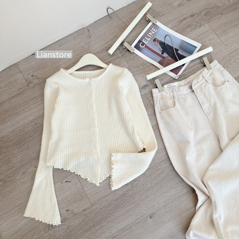 Áo len gân tay loe - Lianstore