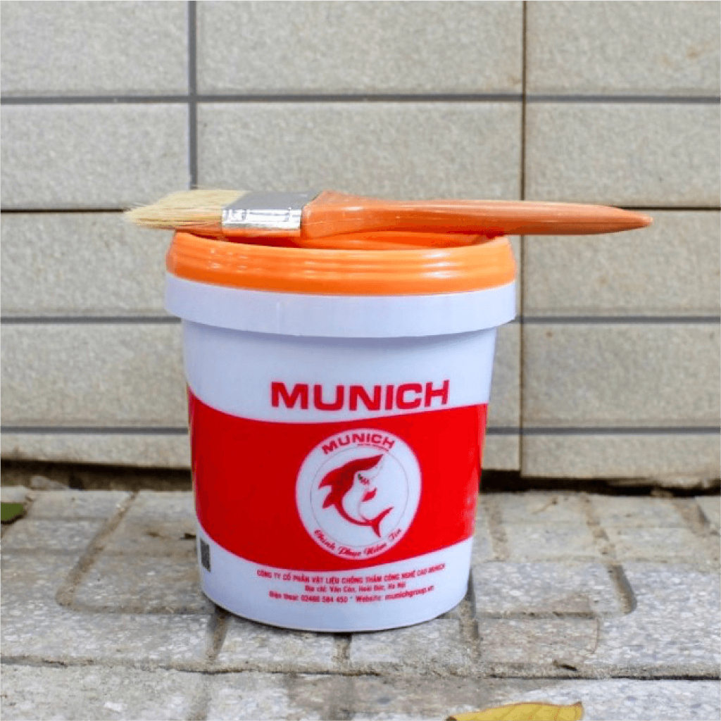 Munich chống thấm PU đàn hồi 500%, chống thấm vết nứt tường nhà nhà, sàn nhà vệ sinh, máng xối, mái tôn