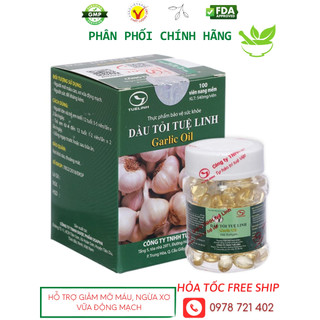 Dầu Tỏi Tuệ Linh hỗ trợ giảm mỡ máu, ngừa xơ vữa chai 100 viên