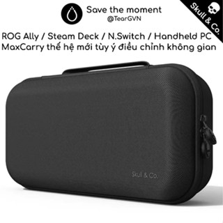 Túi MaxCarry thế hệ mới Skull & Co đựng trọn bộ phụ kiện cho ROG Ally & X / Steam Deck / Nintendo Switch / Handheld PC