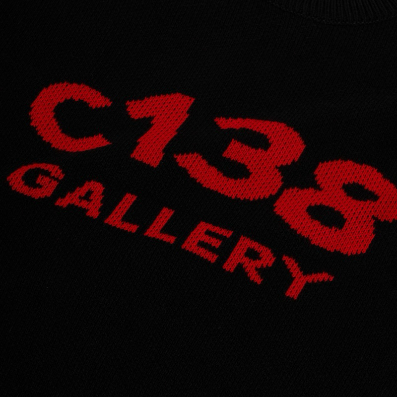 C138 GALLERY KNIT BLACK / RED