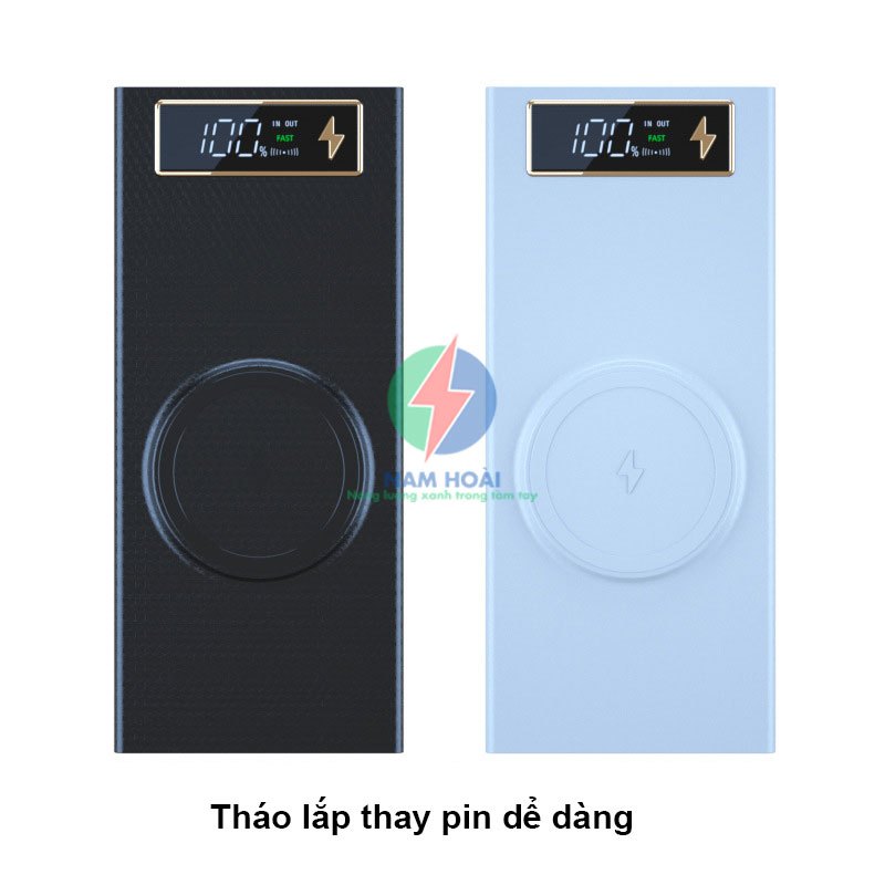 Box sạc dự phòng 8 cell pin 18650 CX8 Sạc nhanh 22.5W và Sạc nhanh không dây 15W nam châm từ tính