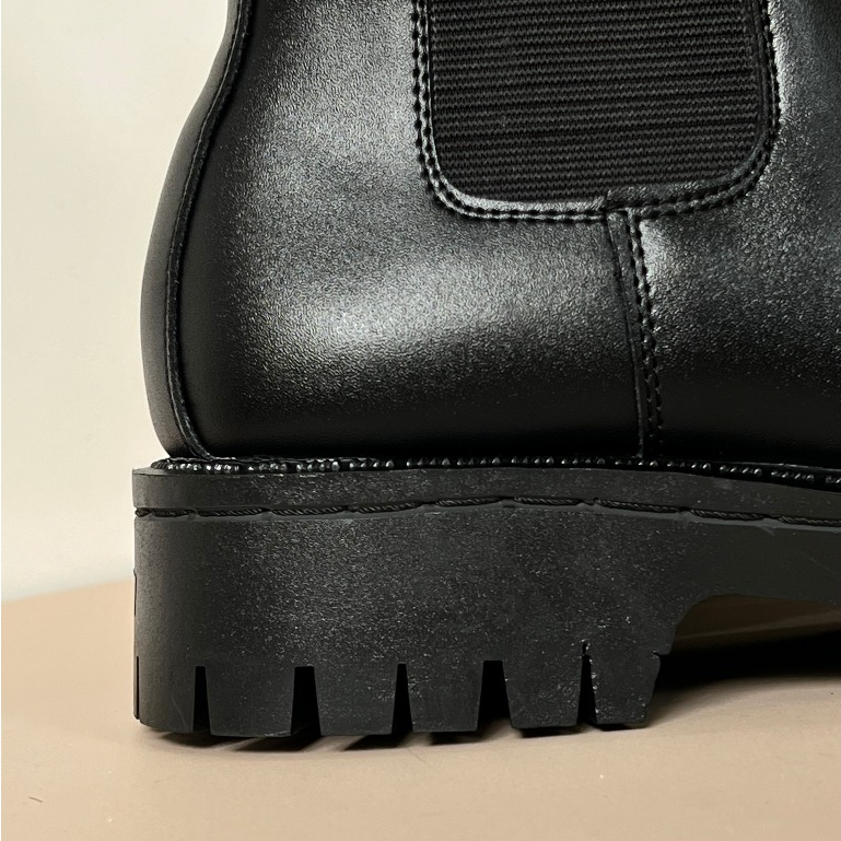 Giày boot nam chunky chelsea boots cổ cao mũi tròn BB 03 , giày bốt da cao cổ đế tăng chiều cao 5cm