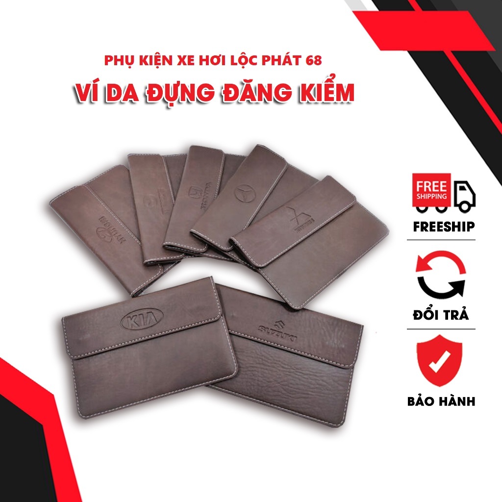 Ví da đựng giấy tờ ô tô chất liệu da cao cấp hàng loại 1 dày dặn - Bóp đựng giấy tờ xe hơi có logo các dòng xe
