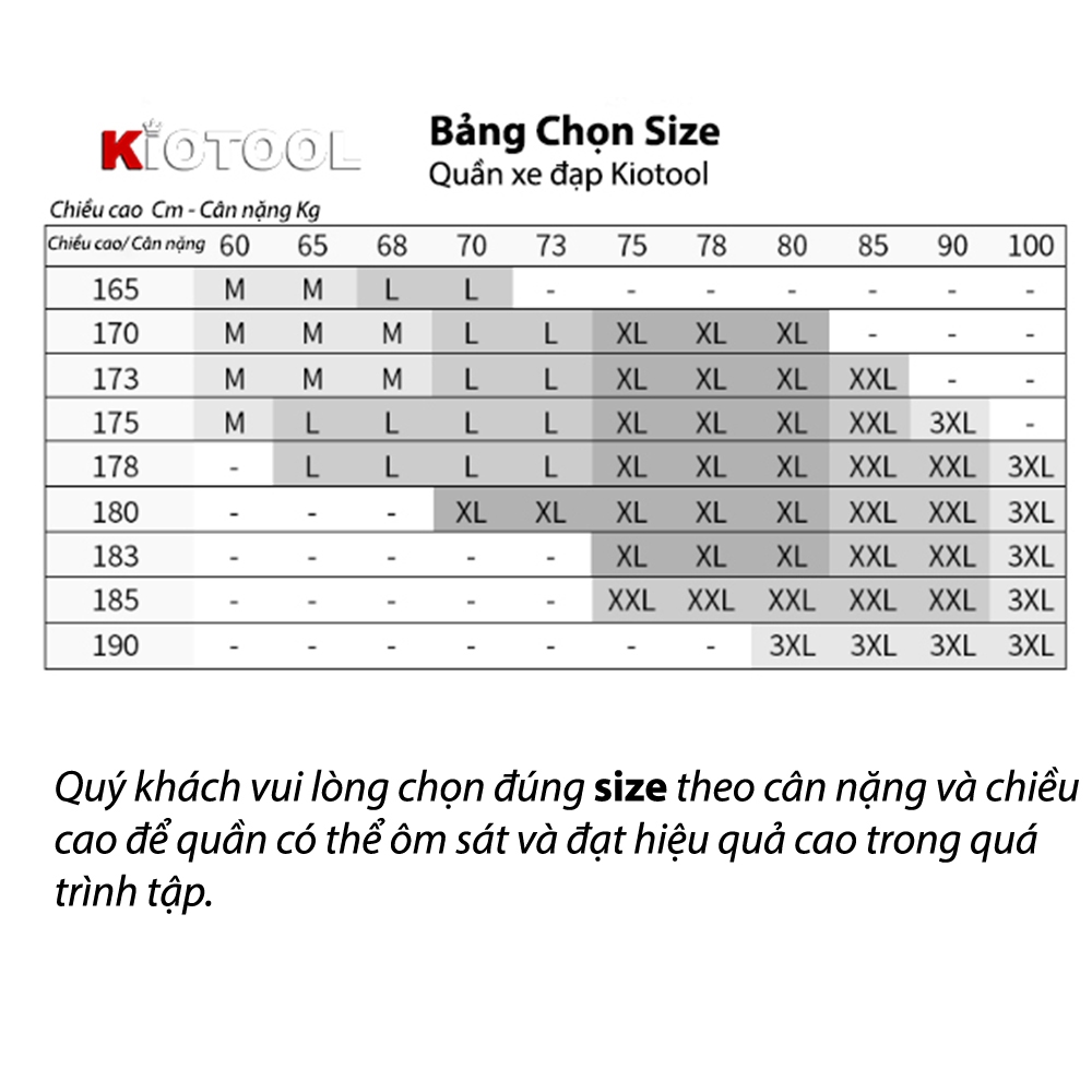 Quần Đạp Xe Kiotool Mút Đệm Chống Sốc Thoáng Khí