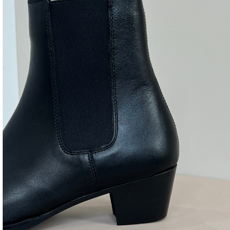 High Heel Chelsea Boots Classic đế gỗ nâng chiều cao 5cm