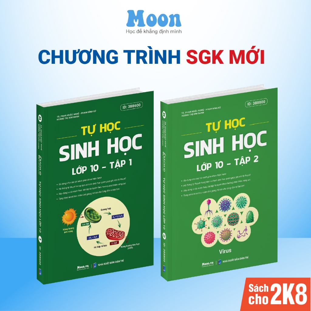Sách tự học sinh học lớp 10 thầy Phan Khắc Nghệ moonbook