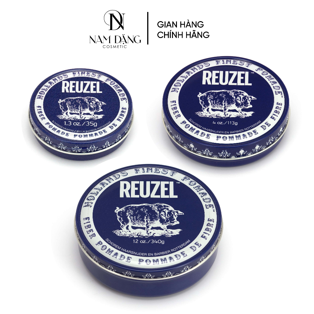 Sáp Vuốt Tóc nam Reuzel Fiber Pomade 35g-113g-340g