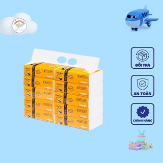 Bịch 10 gói giấy ăn gấu trúc màu trắng