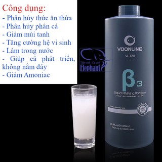 Vi Sinh Làm Trong Nước cho bể Cá Cảnh thủy sinh thương hiệu Voonline B3