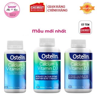 [TEM CHEMIST- Date 2027] Calcium & Vitamin D3, Canxi bầu úc Ostelin, Canxi sau sinh 130 viên