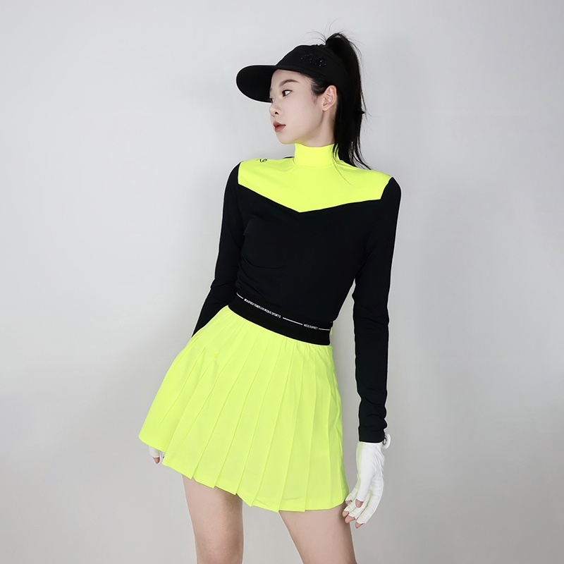 Áo váy NE GOLF NETLS02 Áo thun dài tay lụa băng cao cấp chống nắng váy xếp ly tôn dáng - HC GOLF