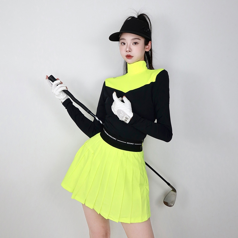 Áo váy NE GOLF NETLS02 Áo thun dài tay lụa băng cao cấp chống nắng váy xếp ly tôn dáng - HC GOLF