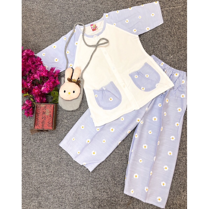 Bộ bà ba cho bé gái 17-21kg