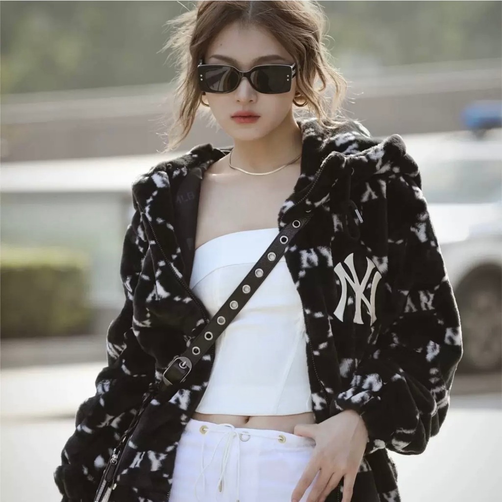 Áo khoác lông MlB NY nam nữ lông thỏ dày dặn cực ấm,Áo lông NY hàng quảng châu cao cấp latizia.vn