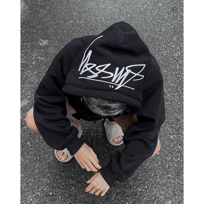 Áo Hoodie STUSSY Mũ Thêu Chất Nỉ Bông Dày Dặn,Áo nỉ thêu full nón mùa đông LATIZIA.VN