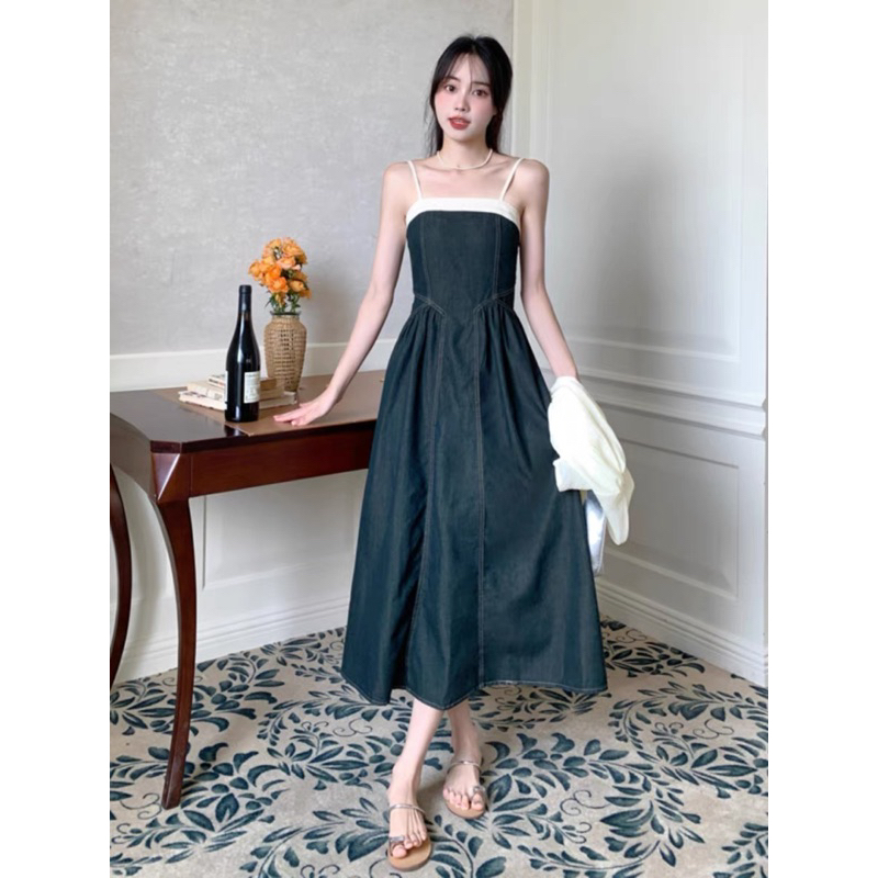 Set Áo Váy Yếm denim Phong Cách Mới Mùa Hè Cho Nữ S0016