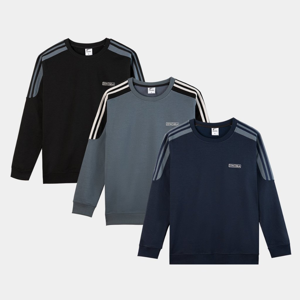 Bộ Nỉ Thể Thao Nam Thu Đông Quần Áo Nam Dài Tay Vải Cotton Dày Dặn Ấm Co Dãn Năng Động – D062