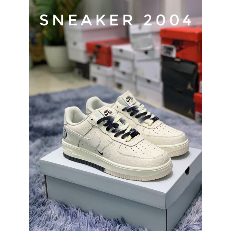 Giày Air Force 1 màu be sữa,Giày AF1 âm dương hàng đẹp thời trang nam nữ full box bill phụ kiện -1_yh