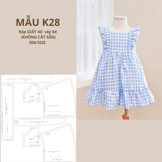 Rập giấy a0 váy bé k28