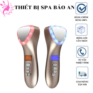 Búa điện di nóng lạnh mini kết hợp ánh sáng sinh học massage điện di tinh chất, búa tam giác dụng cụ chăm sóc da mặt