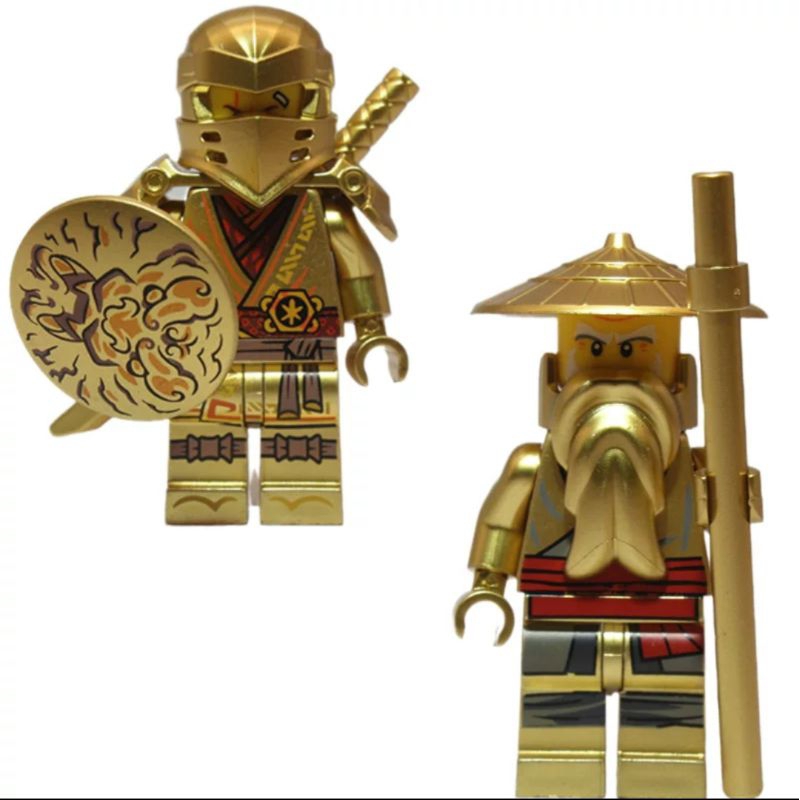 Combo 8 mô hình lắp ráp nhân vật Ninjago phiên bản Vàng Gold
