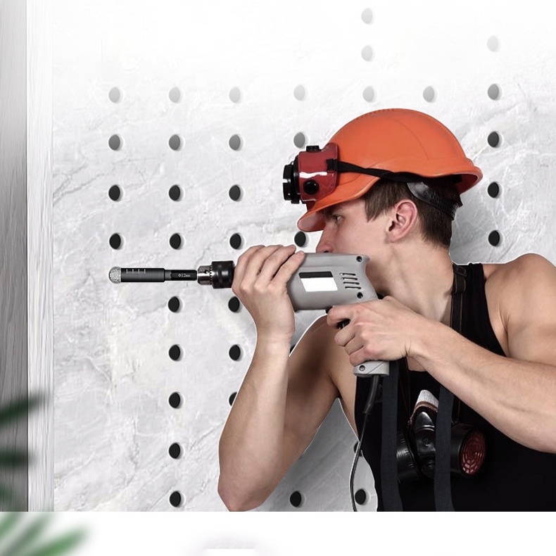 Mũi khoan kính khoan gạch men phủ kim cương chuôi lục giác khoan gạch đá hoa cương thủy tinh khoan kính phi 6 8 10 12mm