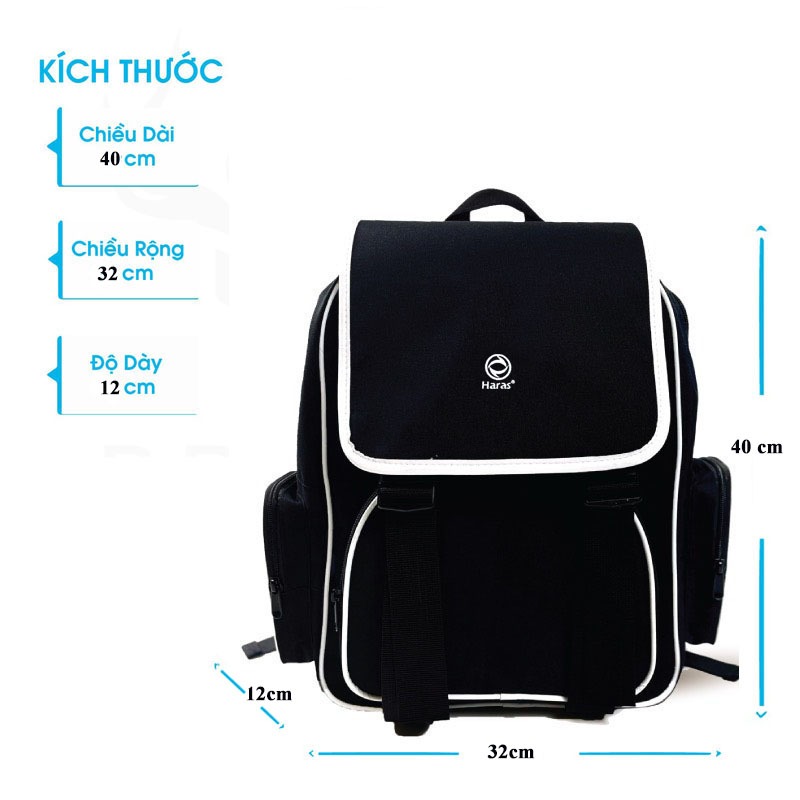 Balo Đi Học Nam Nữ Thời Trang Chất liệu Chống thấm nước HARAS Backpack HR343