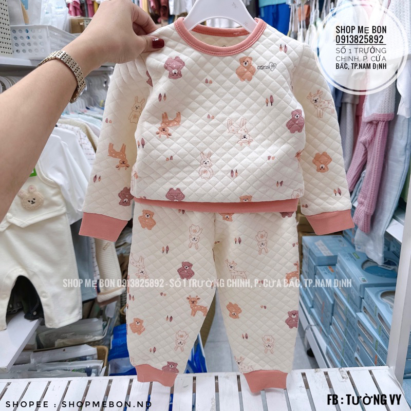Bộ Bons dài tay trần bông cho bé trai bé gái