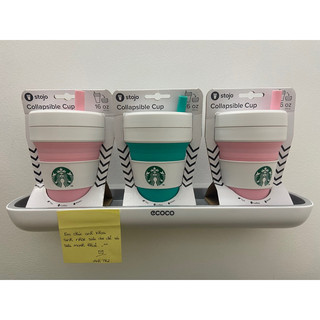 STARBUCK CHÍNH HÃNG - Hốt nhanh kẻo hết  - Ly xếp gọn 16OZ Stojo Tumbler - Xanh Mint
