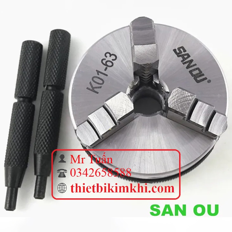 Mâm cặp cơ khí 63mm K01-63