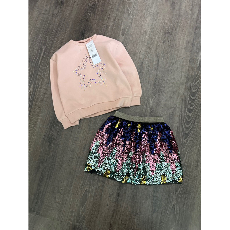 Set váy sequin GG UK bé gái